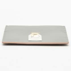 Pre Owned Fendi Multicolor Leather Rainbow Stud Card Holder