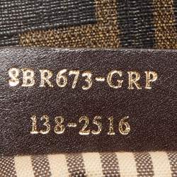 Pre Owned Fendi Tobacco Zucca Coated Canvas and Leather Push Lock Flap Shoulder Bag