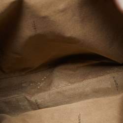 Fendi Brown Zucchino Coated Canvas Hobo