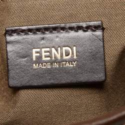 Fendi Brown Zucchino Coated Canvas Hobo