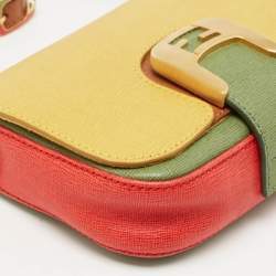 Pre Owned Fendi Multicolor Leather Small Chameleon Shoulder Bag