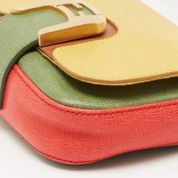 Pre Owned Fendi Multicolor Leather Small Chameleon Shoulder Bag