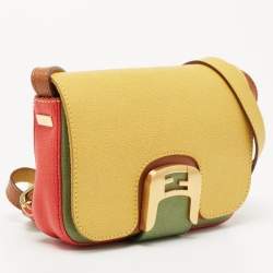 Pre Owned Fendi Multicolor Leather Small Chameleon Shoulder Bag
