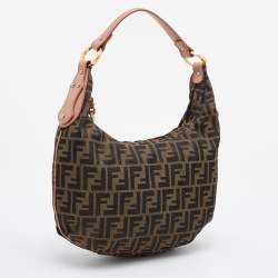 Fendi Tobacco/Pink Zucca Canvas and Leather Medium Chef Hobo