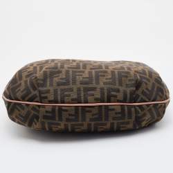 Fendi Tobacco/Pink Zucca Canvas and Leather Medium Chef Hobo