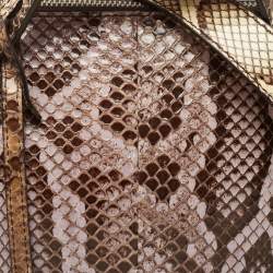 Pre Owned Fendi Light Blue/Beige Python Small By The Way Shoulder Bag