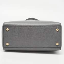 Pre Owned Fendi Grey Leather Petite 2Jours Tote