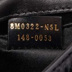 مملوكة مسبقًا Fendi Black Elaphe Watersnake Leather Rush Chain Clutch