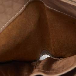 مملوكة مسبقًا Fendi Dark Beige Leather Compact Flap Wallet