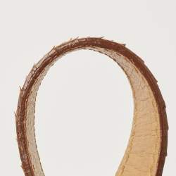 Pre Owned Fendi Orange/Brown Python B Shoulder Bag