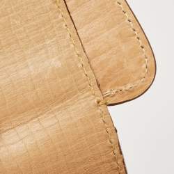 Pre Owned Fendi Orange/Brown Python B Shoulder Bag