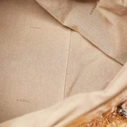 Pre Owned Fendi Orange/Brown Python B Shoulder Bag