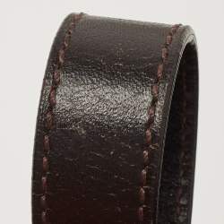 Pre Owned Fendi Dark Brown Zucchino Canvas Shoulder Bag