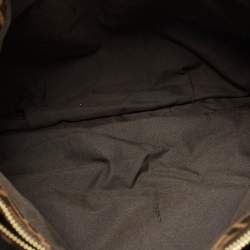 Pre Owned Fendi Tobacco Zucca Canvas and Patent Leather Large Mia Hobo