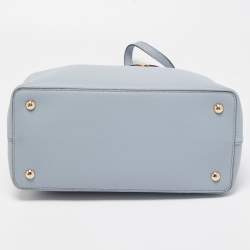 Pre Owned Fendi Blue Leather Small 2Jours Tote