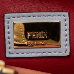Pre Owned Fendi Blue Leather Small 2Jours Tote