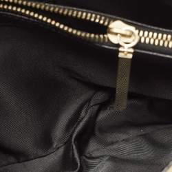 مملوكة مسبقًا Fendi Black/Beige Leather and Canvas Logo Shoulder Bag