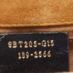 Pre Owned Fendi Tobacco Pequin Canvas Large Claudia Shoulder Bag