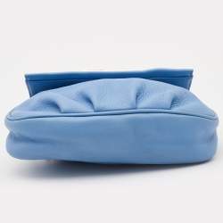 Pre Owned Fendi Blue Leather Fendista Pochette Crossbody Bag