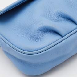 Pre Owned Fendi Blue Leather Fendista Pochette Crossbody Bag