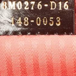 Pre Owned Fendi Coral Orange Leather Mia Shoulder Bag