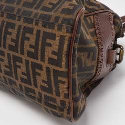 Pre Owned Fendi Tobacco Zucca Canvas and Leather Medium Chef De Jour Tote