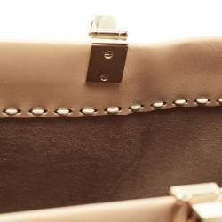 Pre Owned Fendi Beige Leather and Python Medium Sunshine Shopper Tote