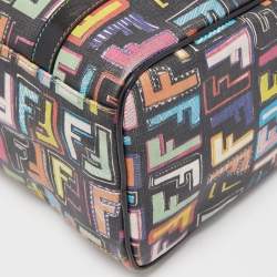 Fendi Multicolor Coated Canvas Forever Bauletto Boston Bag