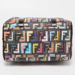 Fendi Multicolor Coated Canvas Forever Bauletto Boston Bag