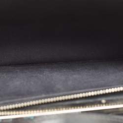 Pre Owned Fendi Black/Silver Textured Leather Small Demi Jour Top Handle Bag