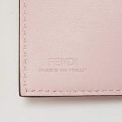 Pre Owned Fendi Light Pink Leather F is Fendi Trifold Wallet