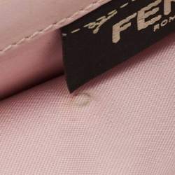 Pre Owned Fendi Light Pink Leather F is Fendi Trifold Wallet