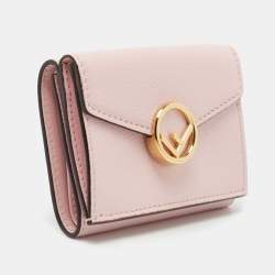 Pre Owned Fendi Light Pink Leather F is Fendi Trifold Wallet