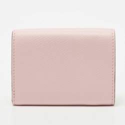 Pre Owned Fendi Light Pink Leather F is Fendi Trifold Wallet