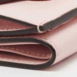 Pre Owned Fendi Light Pink Leather F is Fendi Trifold Wallet