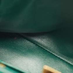 Fendi Green/Black Python Mini Peekaboo Top Handle Bag