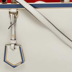 Pre Owned  حقيبة يد فندي ميني 2جور صغيرة جلد بيج