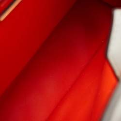 Pre Owned  حقيبة يد فندي ميني 2جور صغيرة جلد بيج