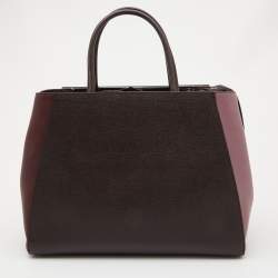 Pre Owned Fendi Tri Color Leather Medium 2Jours Tote