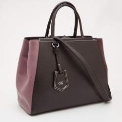 Pre Owned Fendi Tri Color Leather Medium 2Jours Tote