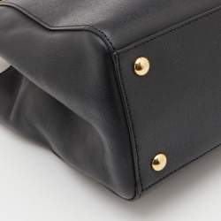 Pre Owned Fendi Black Leather Small 2Jours Tote