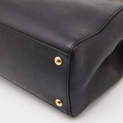 Pre Owned Fendi Black Leather Small 2Jours Tote