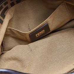 Pre Owned Fendi Tobacco Zucca Canvas and Leather Chef Shopper Tote