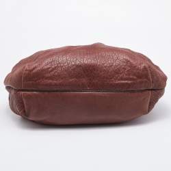 Pre Owned Fendi Two Tone Brown Pebbled Leather Spy Bag