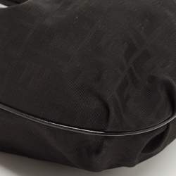 Pre Owned Fendi Black Zucca Canvas Chef Chain Link Hobo
