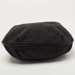 Pre Owned Fendi Black Zucca Canvas Chef Chain Link Hobo