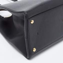 Pre Owned حقيبة يد فندي 3جور كبيرة دنيم سوداء