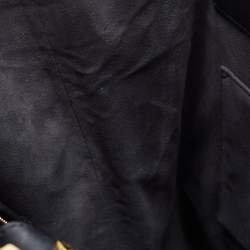 Pre Owned حقيبة يد فندي 3جور كبيرة دنيم سوداء