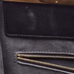 Pre Owned حقيبة يد فندي 3جور كبيرة دنيم سوداء