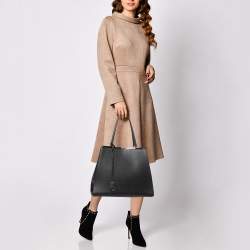 Pre Owned حقيبة يد فندي 3جور كبيرة دنيم سوداء